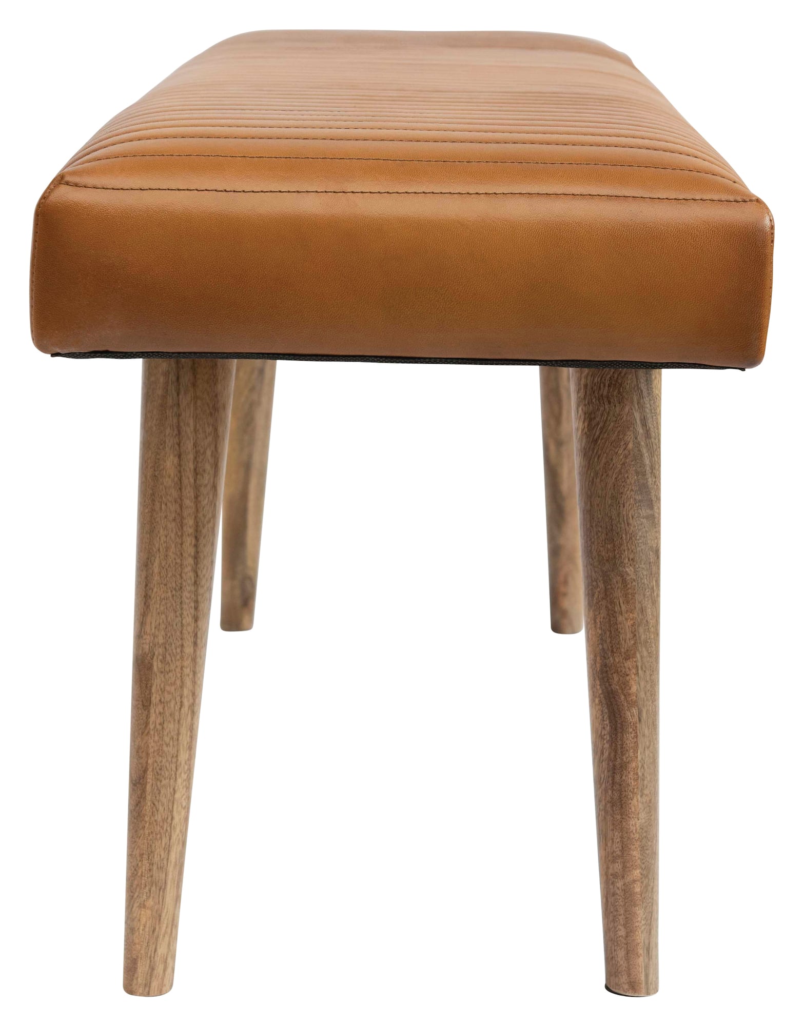 Hello Honey® 46" Wood & Leather Bench